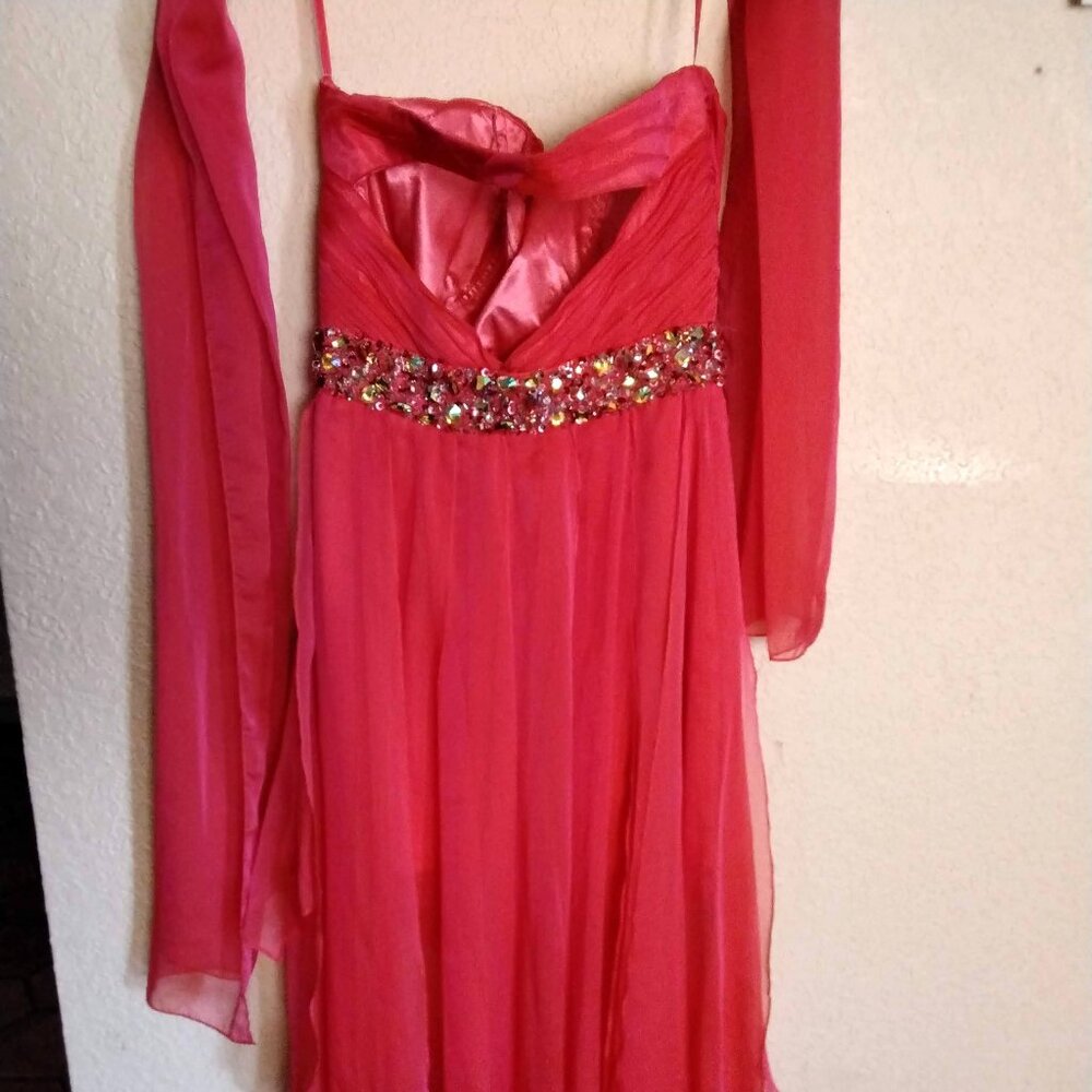 Cocktail Dress SIZE 8 WOMAN  peach color